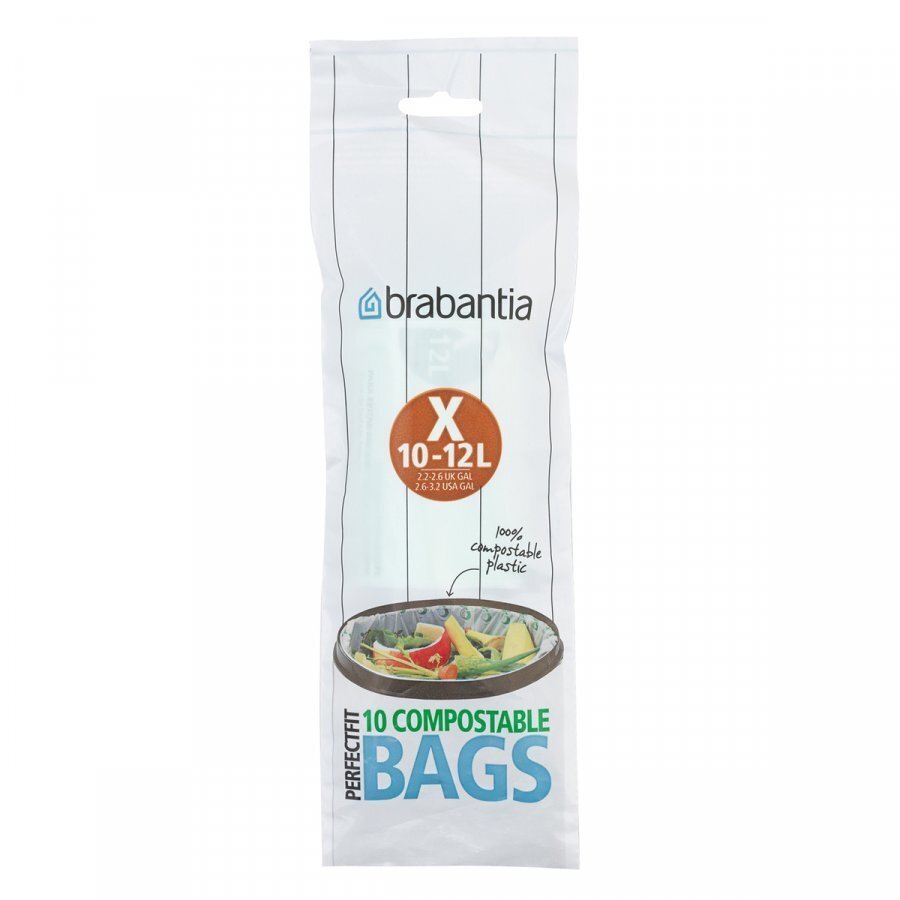 Brabantia Perfectfit Biohajoavat Roskapussit Vihreä X 10-12 L 10 Kpl