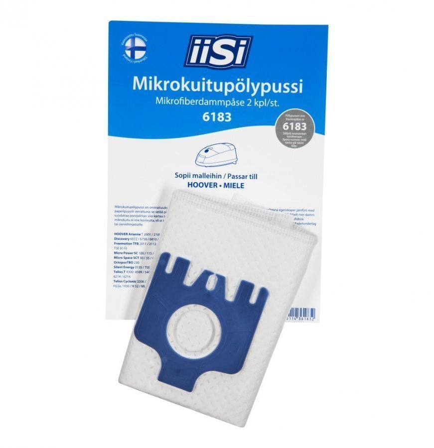 Iisi 6183 Mikrokuitupölypussi 2kpl
