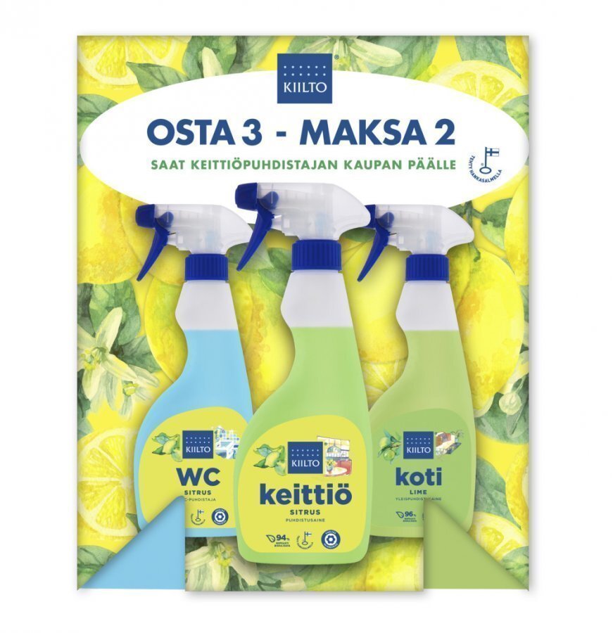 Kiilto Puhdistussuihke 500 Ml 3-Pakkaus