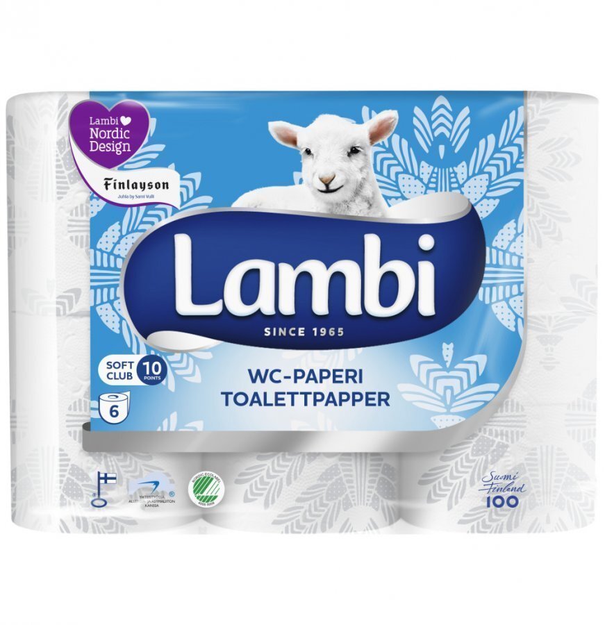 Lambi Wc-Paperi Kuvioitu 6 Rullaa