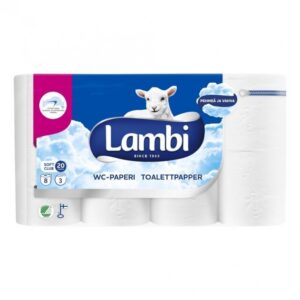 Lambi Wc-Paperi Valkoinen 8 Rullaa