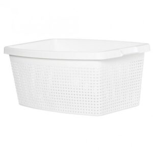 Plast1 Rattan Pyykkikori Valkoinen 40 L