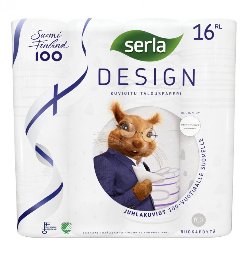 Serla Kuvioitu Talouspaperi 16 Rullaa