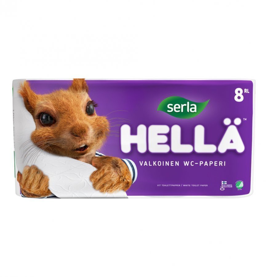 Serla Wc Hellä Wc-Paperi Valkoinen 8/40 Rullaa