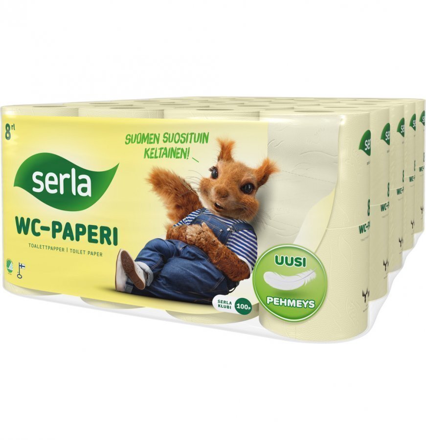 Serla Wc-Paperi Keltainen 8 Rullaa