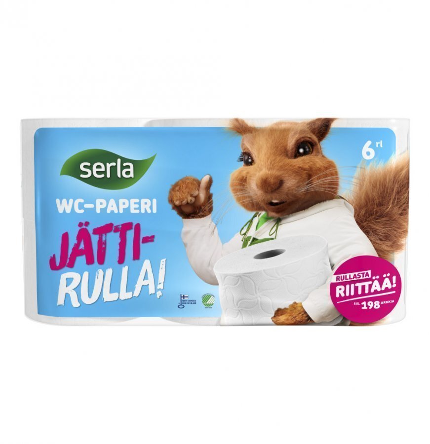 Serla Wc-Paperi Valkoinen 6 Rullaa