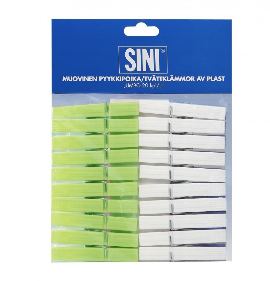 Sini Jumbo Muovi Pyykkipoika 20 Kpl/Pkt